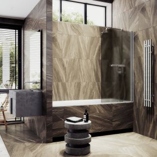 Шторка на ванну MaybahGlass MGV-778-5 60см хром матовый